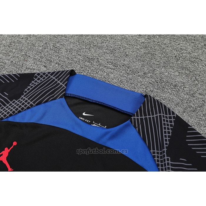 Chandal del Paris Saint-Germain Manga Corta 2022-2023 Negro y Azul - Pantalon Corto